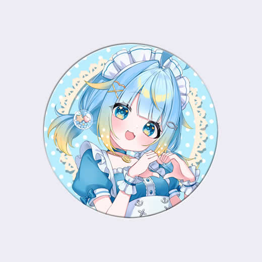 Maid Penny Pin Badge Design A