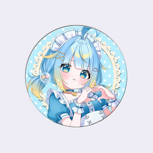 Maid Penny Pin Badge Design B